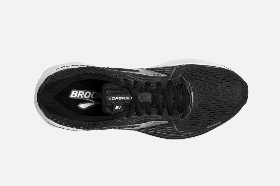 Brooks Adrenaline GTS 21 Road Running Shoes Womens - Black/White - BKYDC-5217